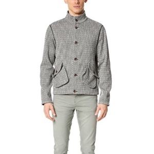 Billy Reid Alister Jacket Button Blk Wht Texture L